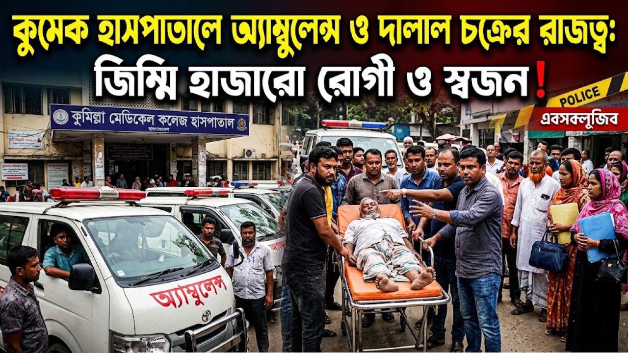 কুমেক হাসপাতালে অ্যাম্বুলেন্স ও দালাল চক্রের রাজত্ব: জিম্মি হাজারো রোগী ও স্বজন